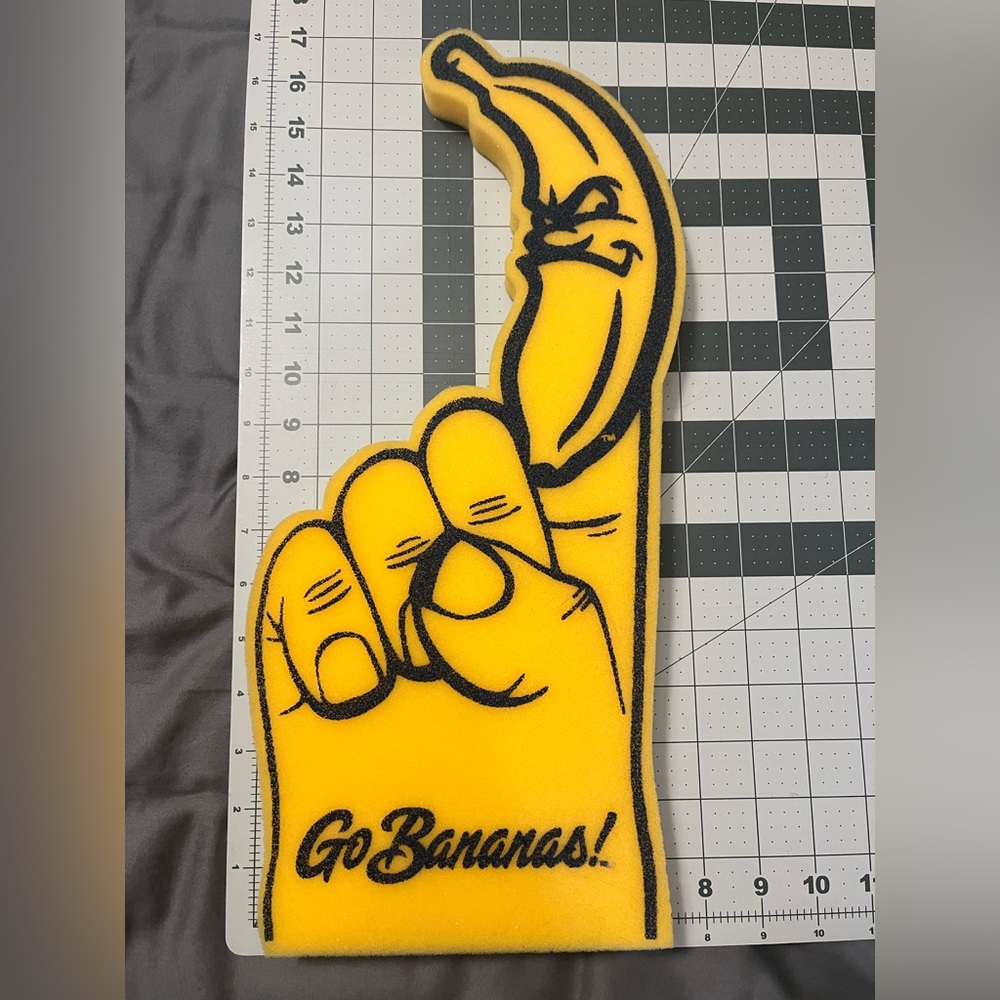 Banana Ball: Yellow Foam Finger with Go Bananas Design